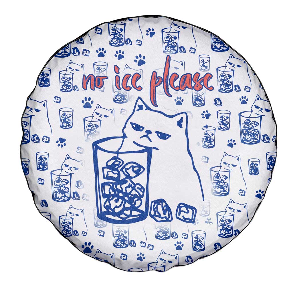 No Ice Please Cat Spare Tire Cover Grumpy Cat with Drink Humor