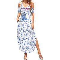 No Ice Please Cat Summer Maxi Dress Grumpy Cat with Drink Humor