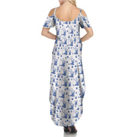 No Ice Please Cat Summer Maxi Dress Grumpy Cat with Drink Humor