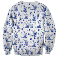 No Ice Please Cat Sweatshirt Grumpy Cat with Drink Humor