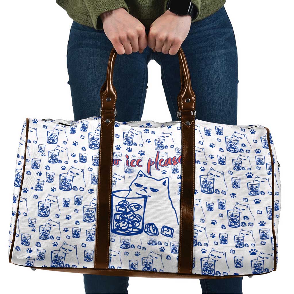 No Ice Please Cat Travel Bag Grumpy Cat with Drink Humor