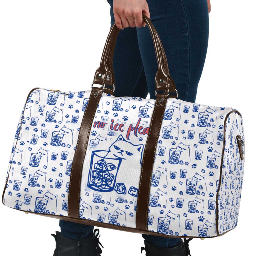No Ice Please Cat Travel Bag Grumpy Cat with Drink Humor