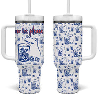 No Ice Please Cat Tumbler With Handle Grumpy Cat with Drink Humor