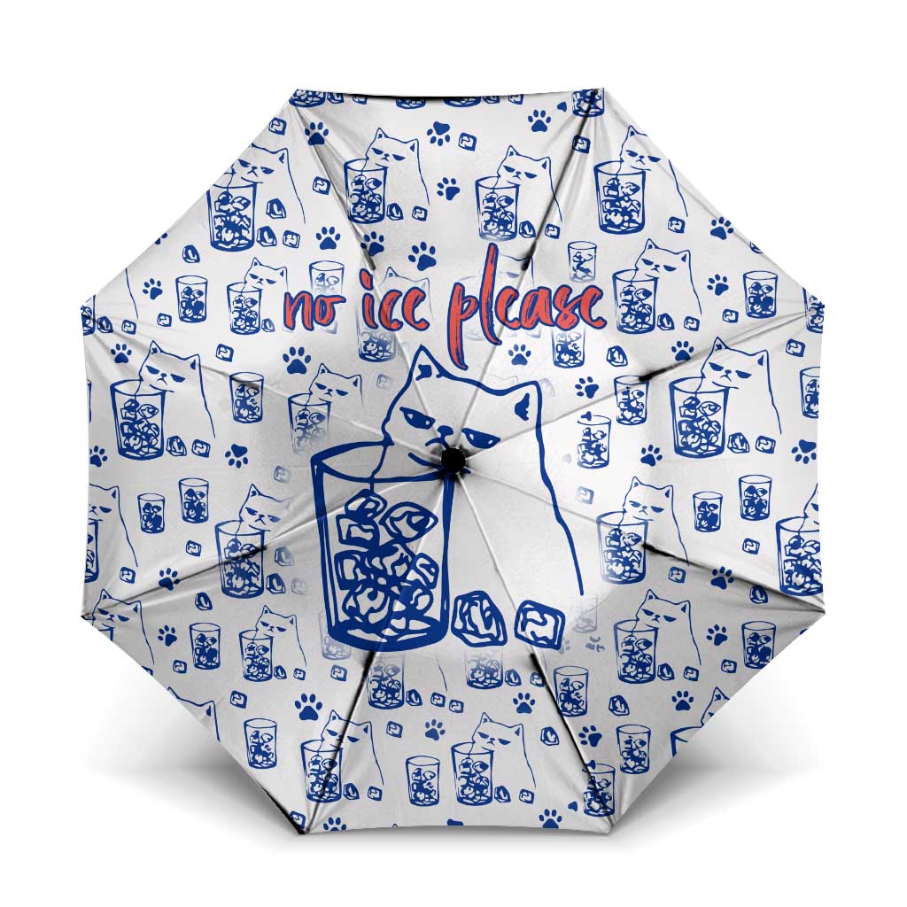 No Ice Please Cat Umbrella Grumpy Cat with Drink Humor