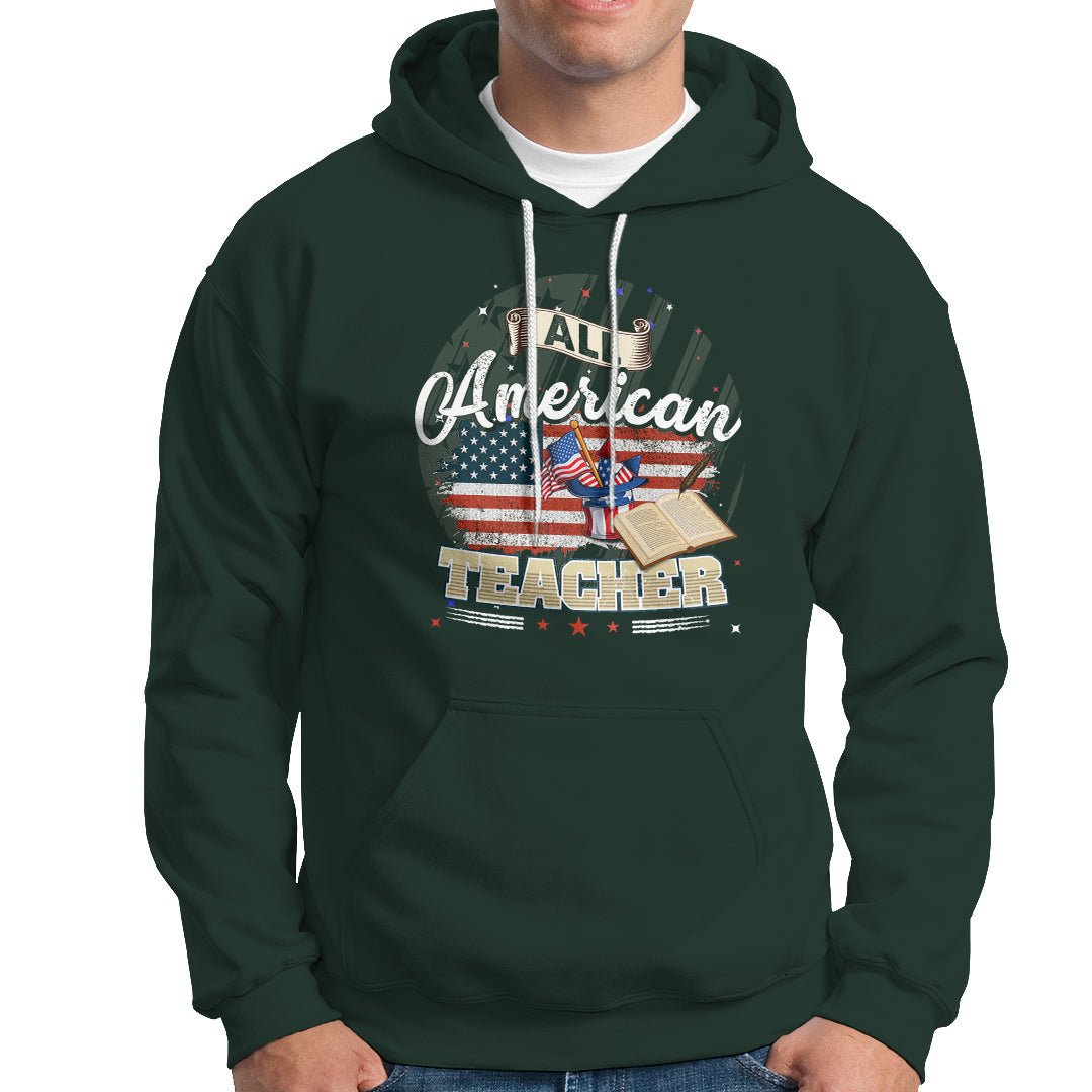 All American Teacher Hoodie - Wonder Print Shop