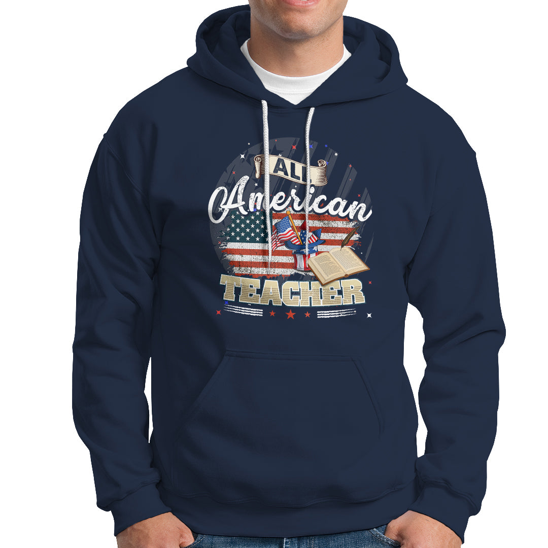 All American Teacher Hoodie - Wonder Print Shop