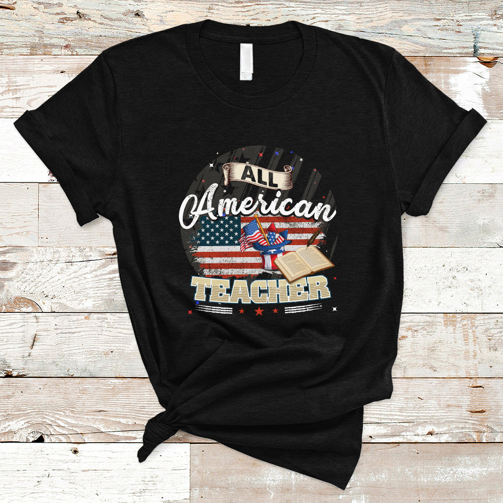 All American Teacher T Shirt - Wonder Print Shop