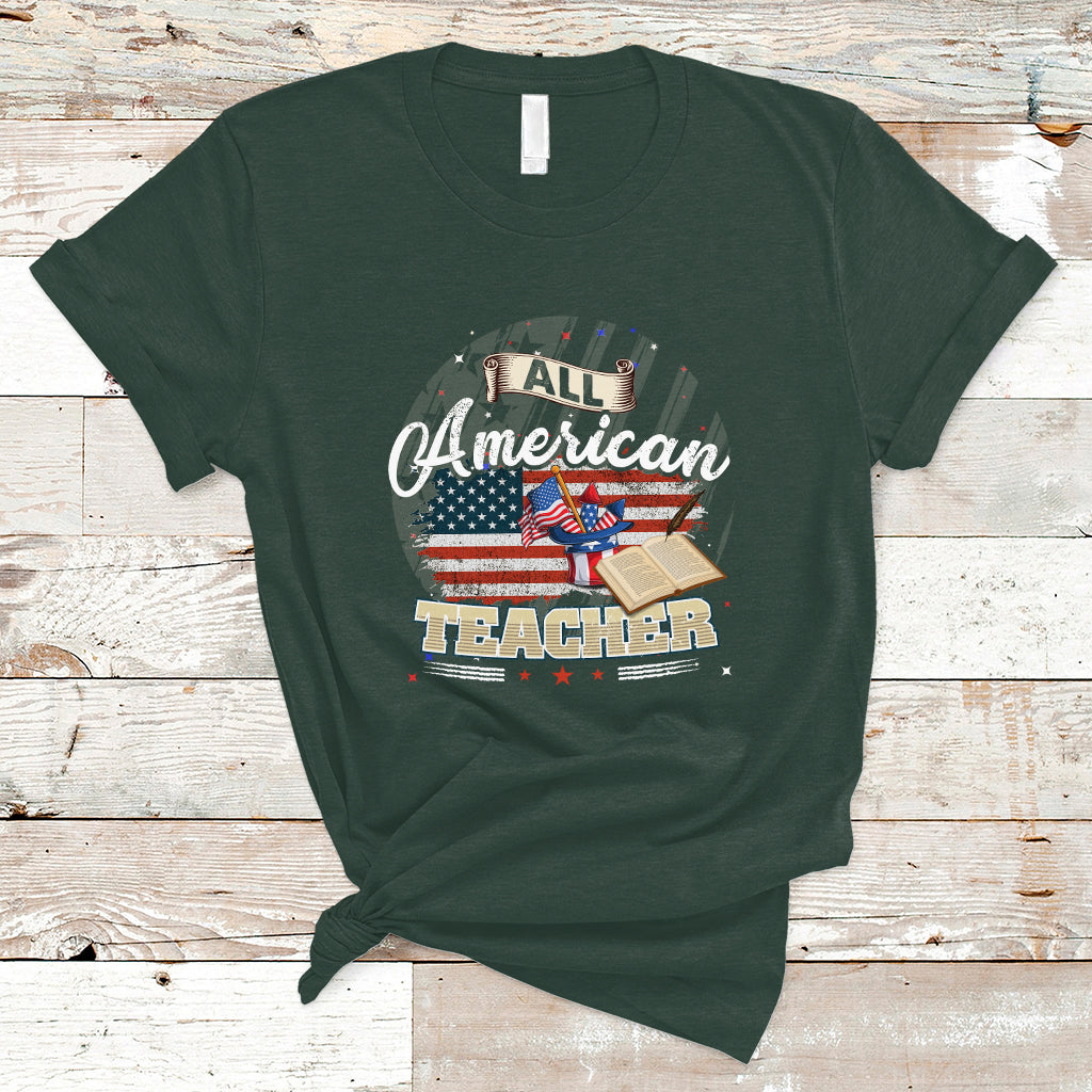 All American Teacher T Shirt - Wonder Print Shop