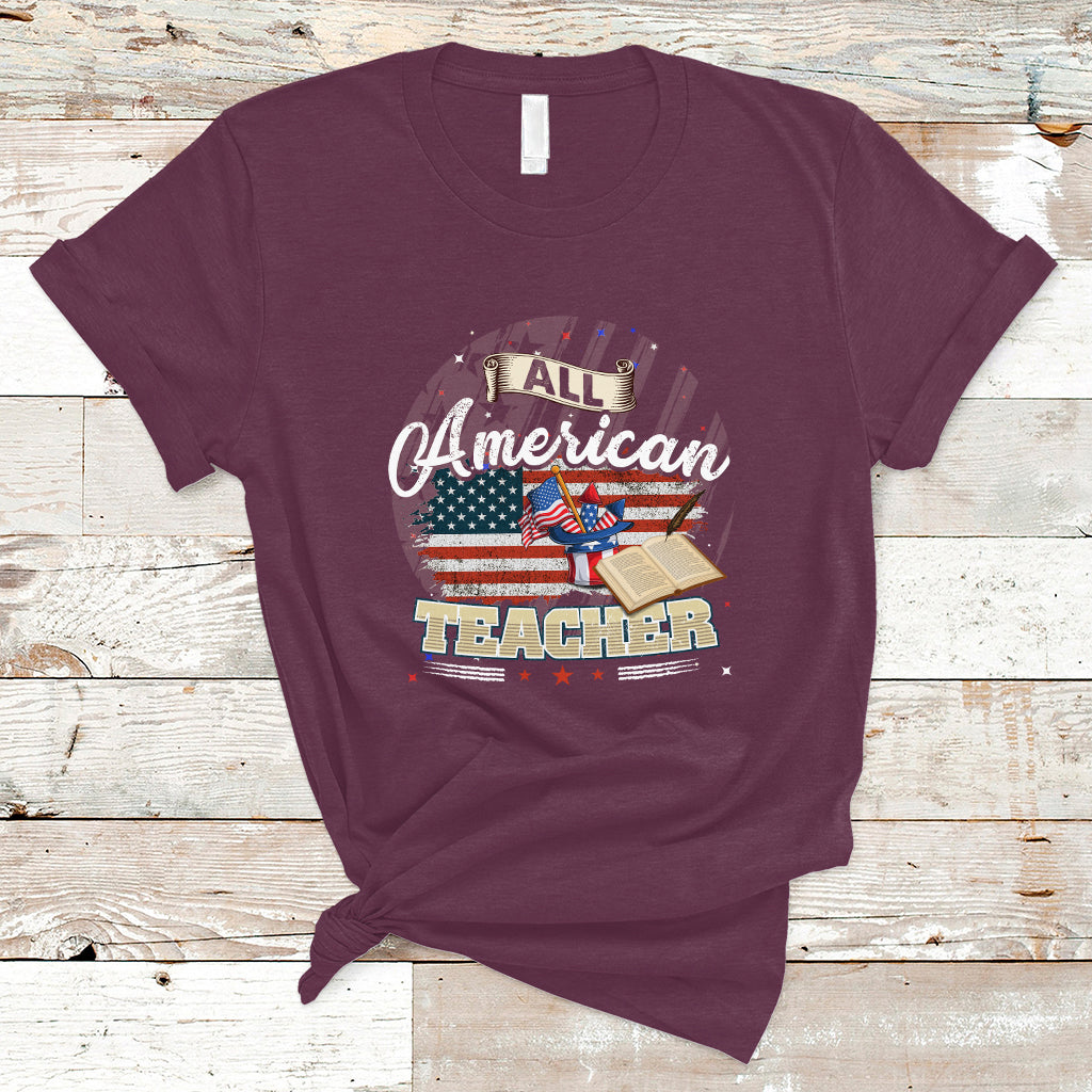 All American Teacher T Shirt - Wonder Print Shop