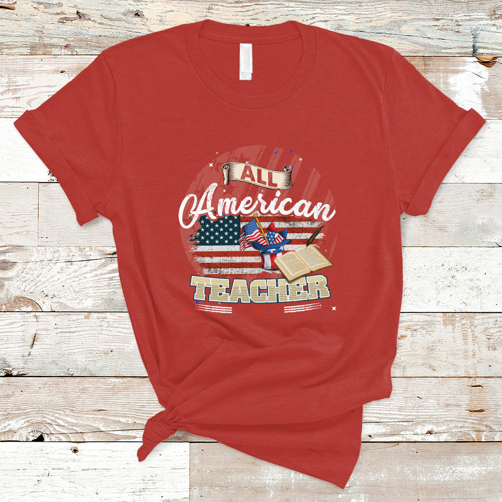 All American Teacher T Shirt - Wonder Print Shop