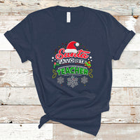 Santa Favorite Teacher T Shirt Christmas Gift for Teachers - Wonder Print Shop