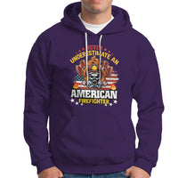 Never Underestimate an American Firefighter Hoodie - Wonder Print Shop