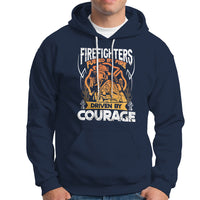 Firefighter Hoodie Fueled By Fire Driven By Courage - Wonder Print Shop