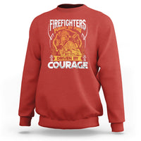 Firefighter Sweatshirt Fueled By Fire Driven By Courage - Wonder Print Shop
