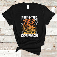 Firefighter T Shirt Fueled By Fire Driven By Courage - Wonder Print Shop