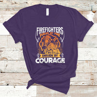 Firefighter T Shirt Fueled By Fire Driven By Courage - Wonder Print Shop
