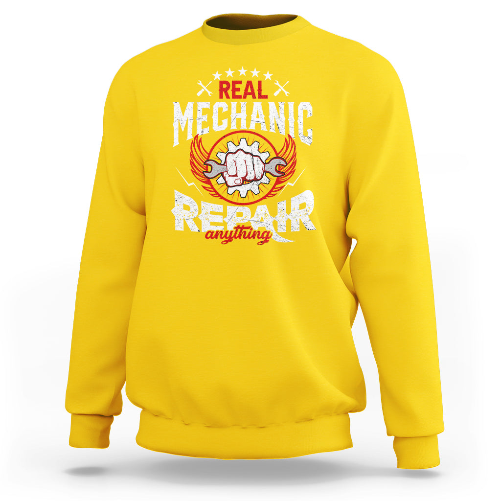 Real Mechanic Sweatshirt Repair Anything - Wonder Print Shop