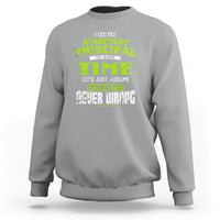 Sport gray crewneck sweatshirt with colorful assistant principal time graphic on chest