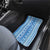 Tunisian Mosaic Pattern Car Mats with Blue Stripes and Traditional Tile Design