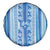 Tunisian Mosaic Pattern Spare Tire Cover with Blue Stripes and Traditional Tile Design