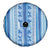 Tunisian Mosaic Pattern Spare Tire Cover with Blue Stripes and Traditional Tile Design