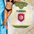 Tunisia Flag Traditional Tribal Pattern Green and White Pullover Beach Blanket with National Crest and Emblem