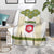 Tunisia Flag Traditional Tribal Pattern Green and White Pullover Blanket with National Crest and Emblem