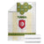 Tunisia Flag Traditional Tribal Pattern Green and White Pullover Blanket with National Crest and Emblem