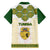 Tunisia Flag Traditional Tribal Pattern Green and White Pullover Family Matching Summer Maxi Dress and Hawaiian Shirt with National Crest and Emblem