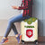 Tunisia Flag Traditional Tribal Pattern Green and White Pullover Luggage Cover with National Crest and Emblem