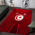 Tunisia National Flag Area Rug with Crescent Star Emblem and Red Sport Design
