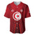 Tunisia National Flag Baseball Jersey with Crescent Star Emblem and Red Sport Design