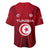 Tunisia National Flag Baseball Jersey with Crescent Star Emblem and Red Sport Design