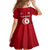 Tunisia National Flag Family Matching Puletasi and Hawaiian Shirt with Crescent Star Emblem and Red Sport Design