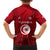 Tunisia National Flag Family Matching Short Sleeve Bodycon Dress and Hawaiian Shirt with Crescent Star Emblem and Red Sport Design