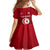 Tunisia National Flag Family Matching Summer Maxi Dress and Hawaiian Shirt with Crescent Star Emblem and Red Sport Design