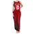Tunisia National Flag Family Matching Tank Maxi Dress and Hawaiian Shirt with Crescent Star Emblem and Red Sport Design