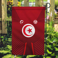 Tunisia National Flag Garden Flag with Crescent Star Emblem and Red Sport Design
