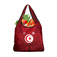 Tunisia National Flag Grocery Bag with Crescent Star Emblem and Red Sport Design