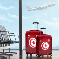 Tunisia National Flag Luggage Cover with Crescent Star Emblem and Red Sport Design