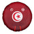 Tunisia National Flag Spare Tire Cover with Crescent Star Emblem and Red Sport Design