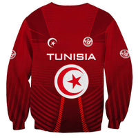 Tunisia National Flag Sweatshirt with Crescent Star Emblem and Red Sport Design