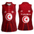 Tunisia National Flag Women Sleeveless Polo Shirt with Crescent Star Emblem and Red Sport Design