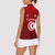 Tunisia National Flag Women Sleeveless Polo Shirt with Crescent Star Emblem and Red Sport Design