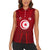 Tunisia National Flag Women Sleeveless Polo Shirt with Crescent Star Emblem and Red Sport Design