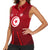 Tunisia National Flag Women Sleeveless Polo Shirt with Crescent Star Emblem and Red Sport Design