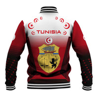 Tunisia Patriotic Baseball Jacket with National Crest, Crescent Star and Country Map