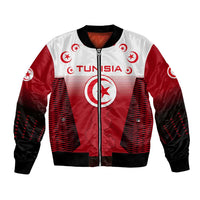 Tunisia Patriotic Bomber Jacket with National Crest, Crescent Star and Country Map