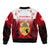 Tunisia Patriotic Bomber Jacket with National Crest, Crescent Star and Country Map