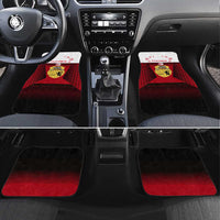 Tunisia Patriotic Car Mats with National Crest, Crescent Star and Country Map